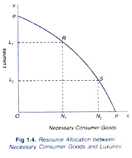 Resource Allocation between Necessary Consumer Goods and Luxuries