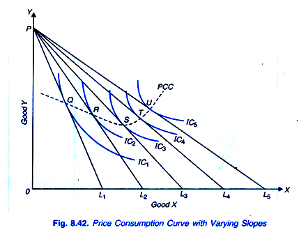 Price Consumption Curve with Varying Slopes