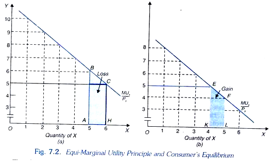 Equi-Marginal Utility Principle and Consumer's Equilibrium