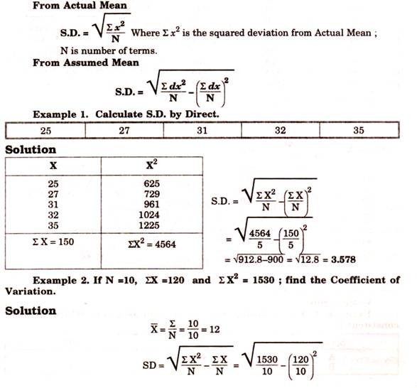 How to calculate the standard deviation