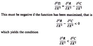 Second-order Equation for Equlibrium of Firm