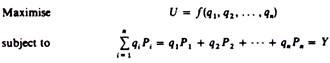 Mathematical derivation of the equilibrium
