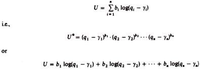 Stone's utility function