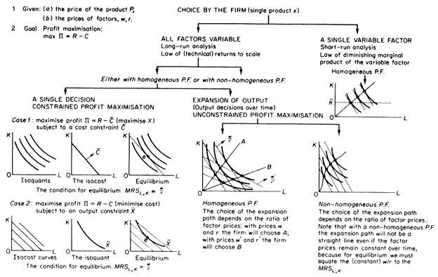 Choice by the Firm (Single product x)