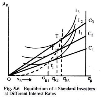 Equilibrium of a Standard Investors at Different Interest Rates