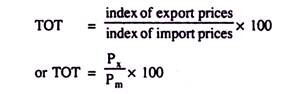 Calculation of Terms of Trade 