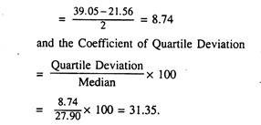 Calculation for Quartile Deviation