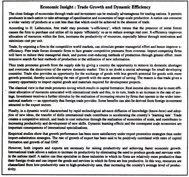 Economic Insight: Trade Growth and Dynamic Efficiency