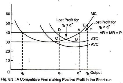 A Competitive Firm making Positive Profit in the Short-Run