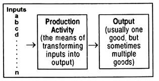 production function concept theory importance inputs written general