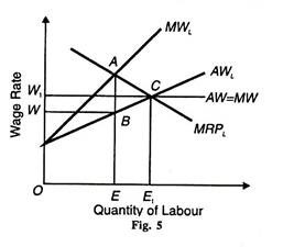 Quantity of Labour and  Wage Rate