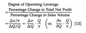 Degree of operating leverage