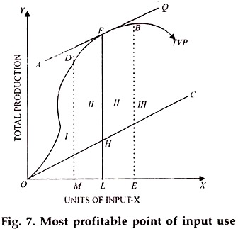 Most Profitabble Point of Input Use