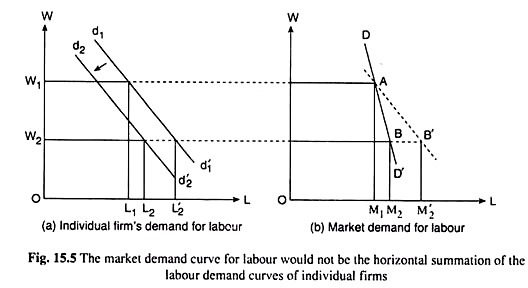 Market Demand Curve for Labour