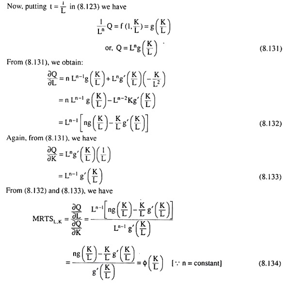 Properties Of The Linearly Homogeneous Production Function