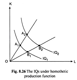IQs Under homothetic Production Function