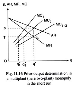 Price-Output Determination in a Multiplant
