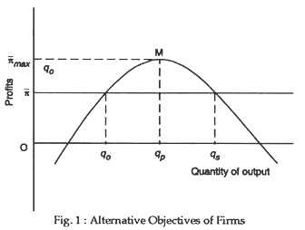 Alternative objectives of firms