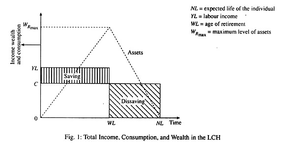 Total Income. Consumption and Wealth in the LCH