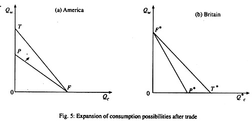 Expansion of consumption possibilities after trade