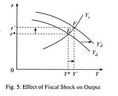 Effect of Fiscal Shock on Output